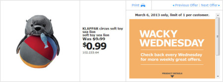 IKEA - Calgary Wacky Wednesday Deal of the Day (March 6) A