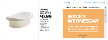 IKEA - Calgary Wacky Wednesday Deal of the Day (March 6) B