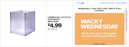 IKEA - Calgary Wacky Wednesday Deal of the Day (June 5) A