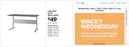 IKEA - Calgary Wacky Wednesday Deal of the Day (June 5) B