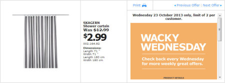 IKEA - Calgary Wacky Wednesday Deal of the Day (Oct 23) B