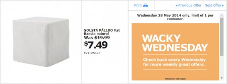 IKEA - Calgary Wacky Wednesday Deal of the Day (May 28)