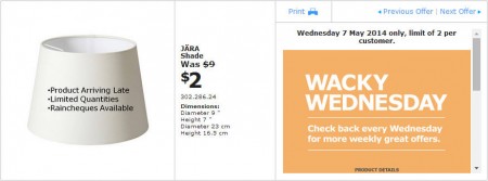 IKEA - Calgary Wacky Wednesday Deal of the Day (May 7) A