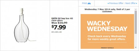 IKEA - Calgary Wacky Wednesday Deal of the Day (May 7) B