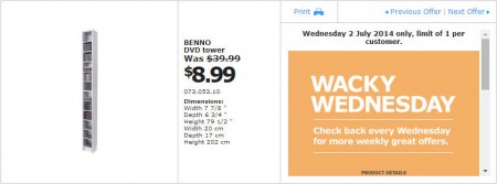 IKEA - Calgary Wacky Wednesday Deal of the Day (July 2)