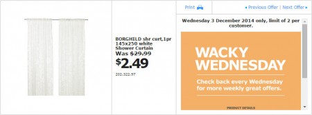 IKEA - Calgary Wacky Wednesday Deal of the Day (Dec 3) B