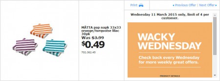 IKEA - Calgary Wacky Wednesday Deal of the Day (Mar 11) B