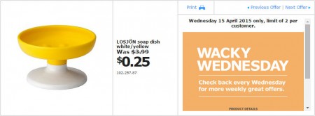 IKEA - Calgary Wacky Wednesday Deal of the Day (Apr 15) B