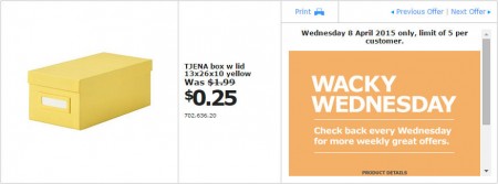 IKEA - Calgary Wacky Wednesday Deal of the Day (Apr 8) A