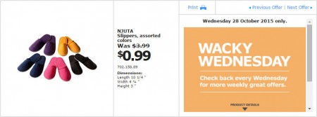 IKEA - Calgary Wacky Wednesday Deal of the Day (Oct 28)